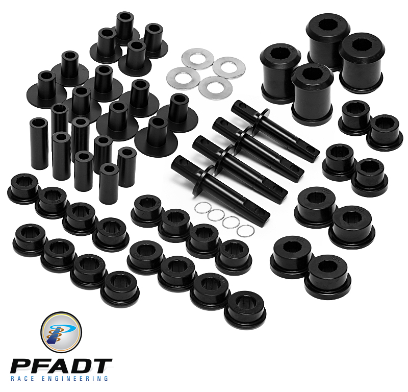 Pfadt / aFe Control C5 Corvette Control Arm Bushing Kit - Poly/Aluminum Sleeves